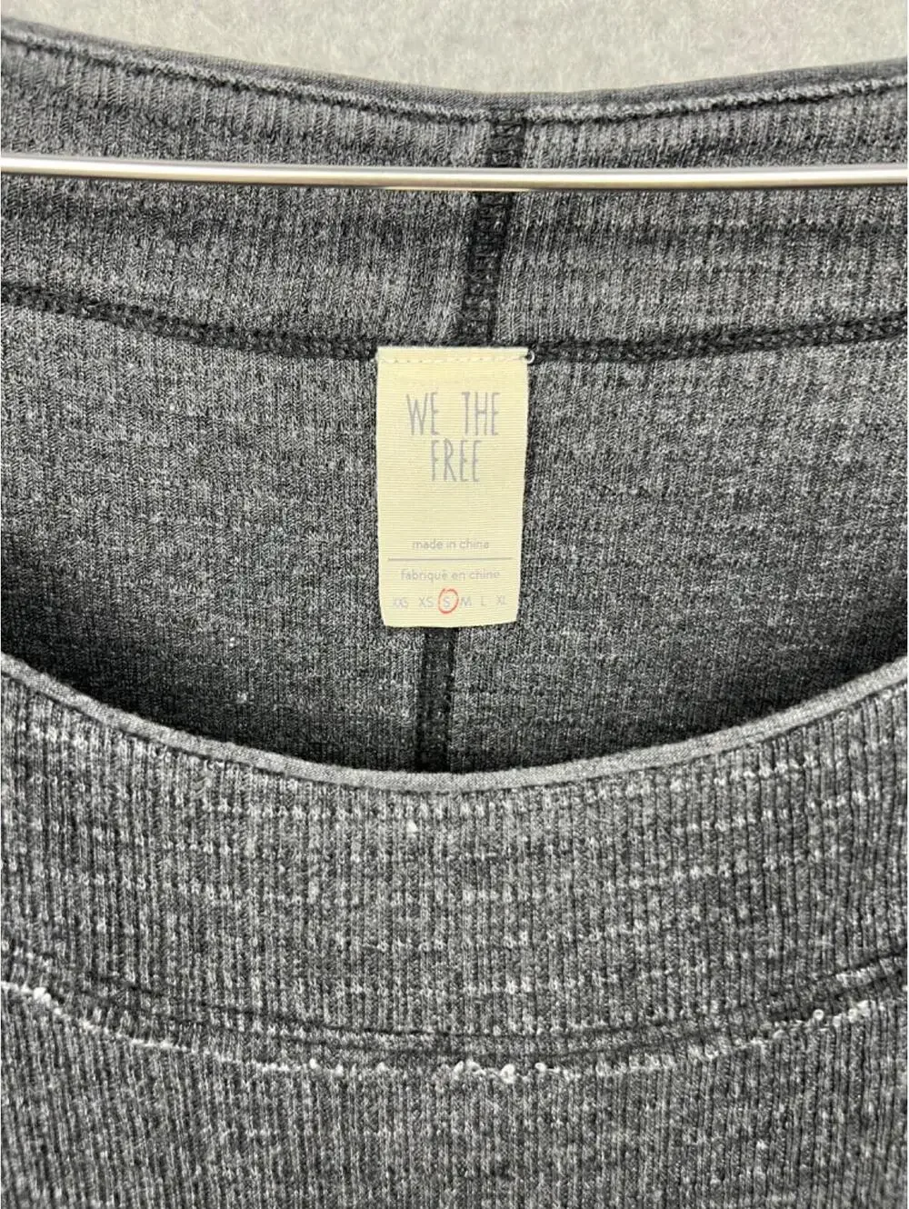 Free People Willow Thermal Sweater Womens Size S Gray Dolman Sleeves Oversized